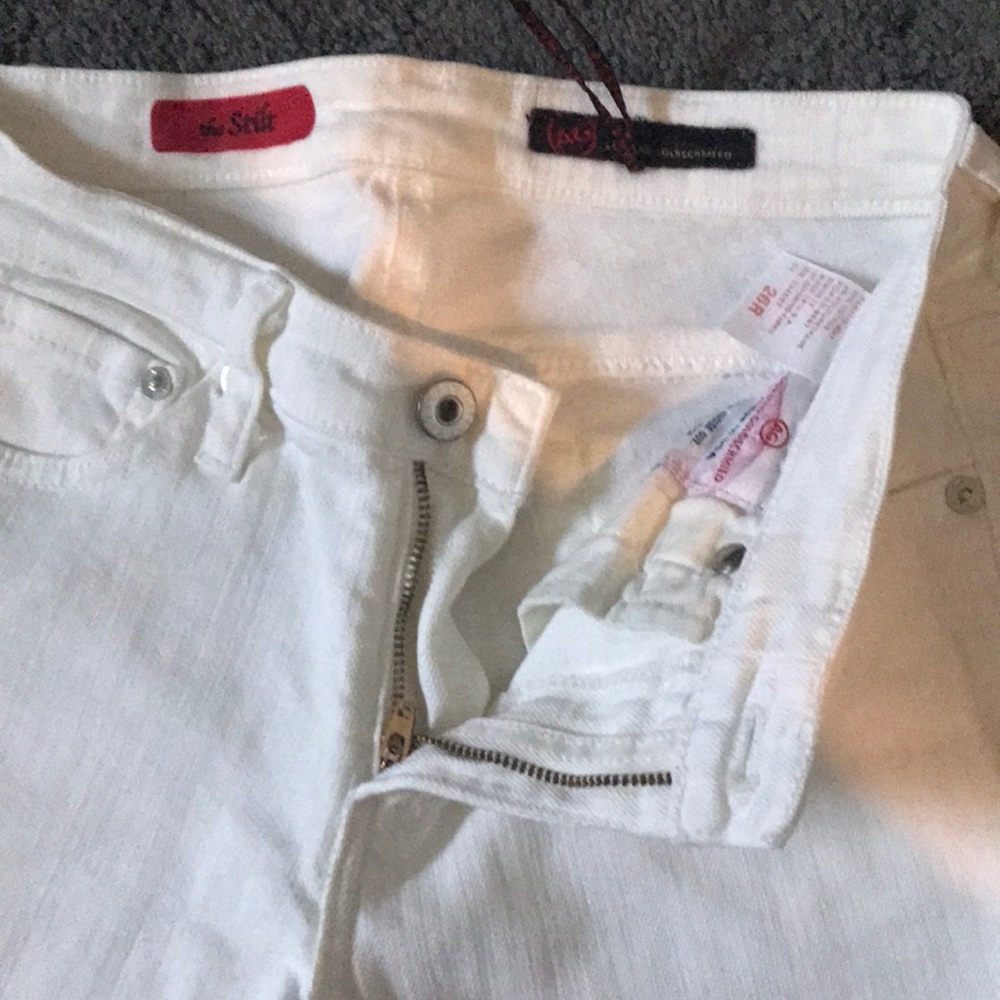 White AG Skinny Leg Jeans
